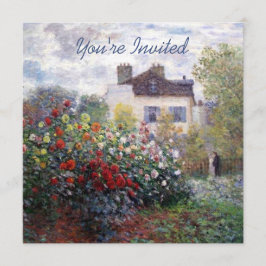 Convite Um canto do jardim com aquecimento da casa das