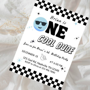Convite Um Cara Feliz • Festa de 1º Aniversário Legal e Di