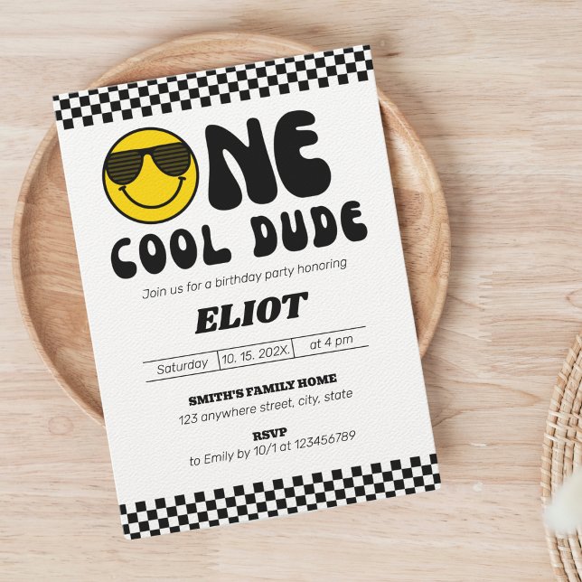 Convite Um cara feliz um primeiro aniversario Legal (Criador carregado)