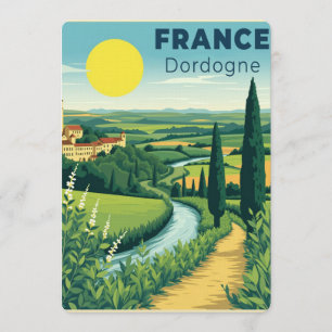 Convite Um Cartaz de Viagem Clássico Nostálgico França Dor