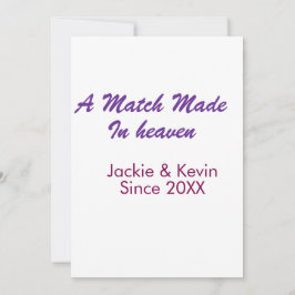 Convite Um casamento feito no céu roxo malva desde o ano n