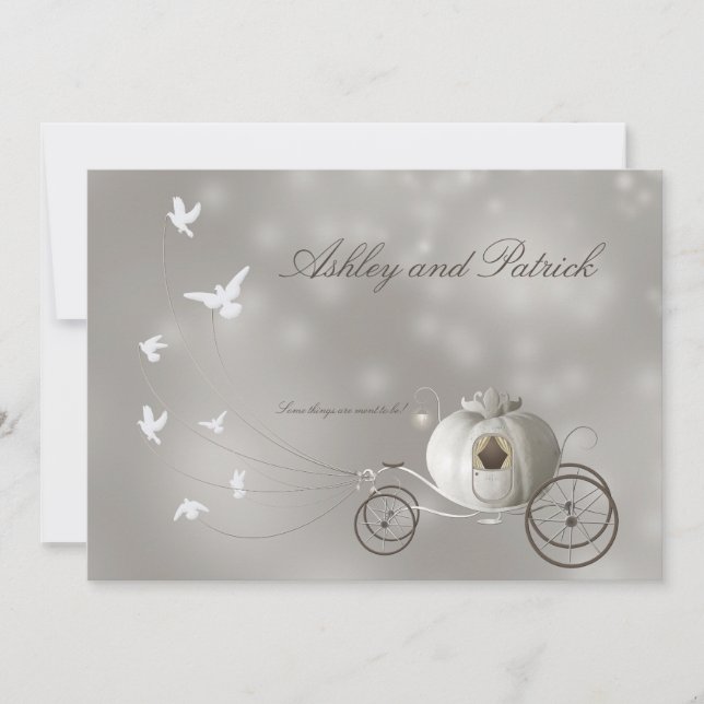 Convite Um Casamento Real De Contos De Fada (Frente)