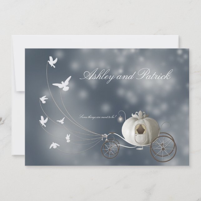 Convite Um Casamento Real De Contos De Fada (Frente)