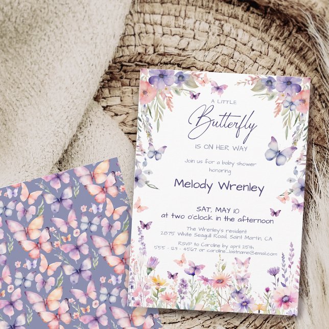 Convite Um Chá de Bebê da Borboletinha (Criador carregado)