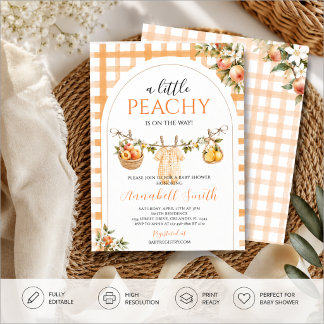 Convite Um Chá de Bebê PEACHY