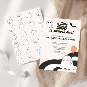 Convite Um Chá de fraldas bonito de Boo Halloween