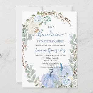 Convite Um Chá de fraldas de abóbora em espanhol