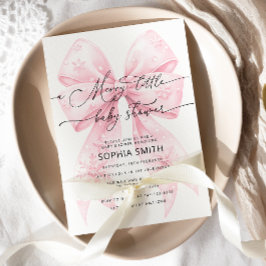 Convite Um Chá de fraldas de Arco rosa-claro-Feliz