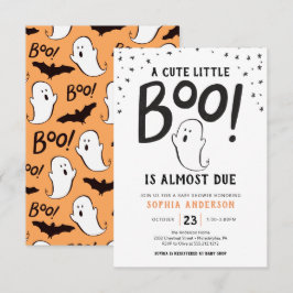Convite Um Chá de fraldas de Boo Halloween