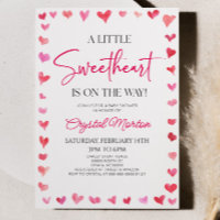 Um Chá de fraldas de Corações Rosa Vermelho