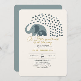 Convite Um Chá de fraldas de Elefante Swetheart