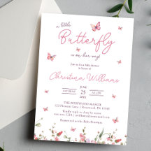 Um Chá de fraldas de Garota de Borboleta