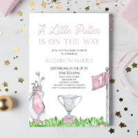 Um Chá de fraldas de Golfe Rosa Pequeno