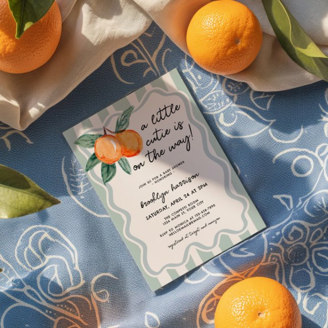 Convite Um Chá de fraldas De Meninos Cutis (A Little Cutie Boys Baby Shower Invite)