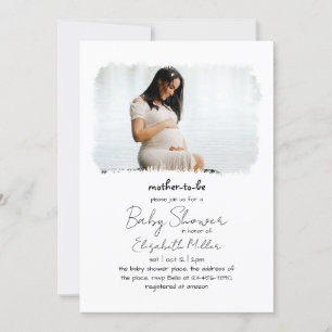 Convite Um Chá de fraldas neutro de imagem Sobreposição de