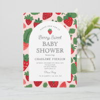 Um Chá de fraldas rosa de morango doce Berry