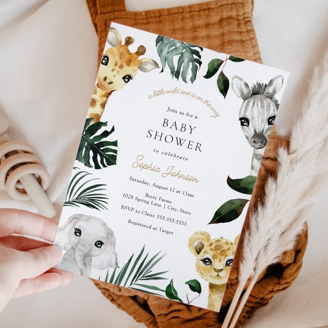 Convite Um Chá de fraldas Selvagem Selvagem (Criador carregado)