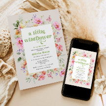 Um chá de menina de flor silvestre