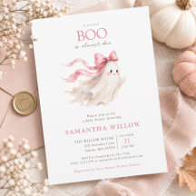 Um Chuveirinho de Bebê Menina com um Boo Cor-de-Ro