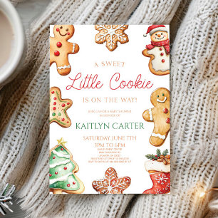 Convite Um Chuveiro de Bebê Biscoito Gingerbread Baby Adoc