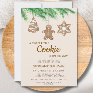 Convite Um Chuveiro de Bebê de Biscoito Doce de Natal