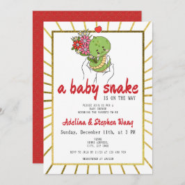 Convite Um Cobra De Bebê Bonito Está No Caminho Do Chá de