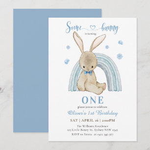 Convite Um Coelhinho Bonito Está Transformando Um Rapaz Pr