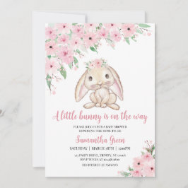 Convite Um coelhinho está a caminho, Chá de fraldas