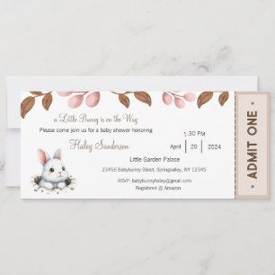 Convite Um coelhinho está a caminho do convite, querida
