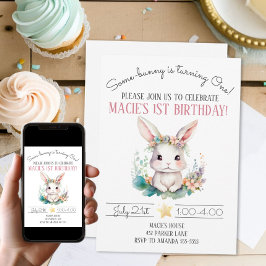 Convite Um Coelhinho Está Transformando Uma Festa De prime