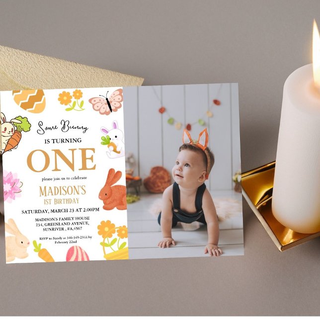 Convite Um Coelhinho Está Transformando Uma Festa De prime (Criador carregado)