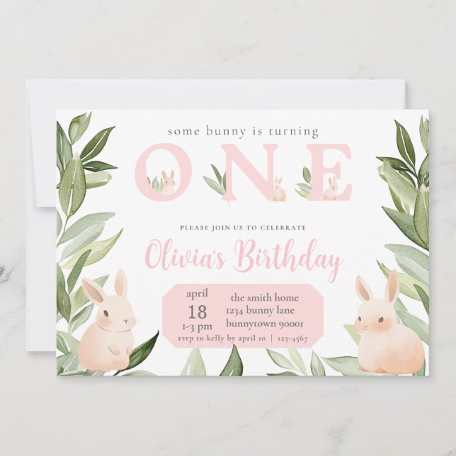 Convite Um Coelhinho Está Virando Um (Frente)