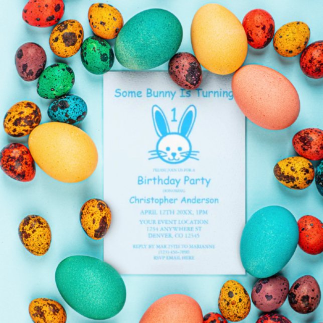 Convite Um Coelhinho Está Virando Um: Primeiro Aniversário (Criador carregado)