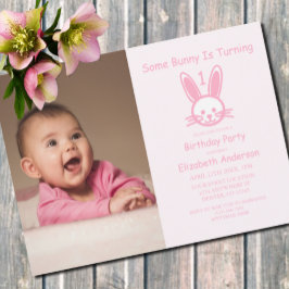 Convite Um Coelhinho Está Virando Um: Primeiro Aniversário
