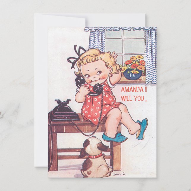 Convite Um costume bonito ser minha dama de honra/madrinha (Frente)