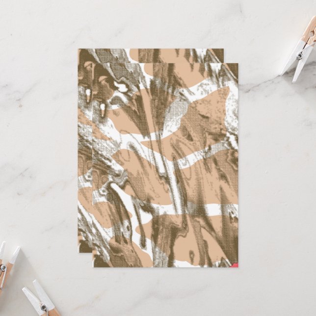 Convite Um design de tecido vibrante com intrincado floral (Frente/Verso In Situ)