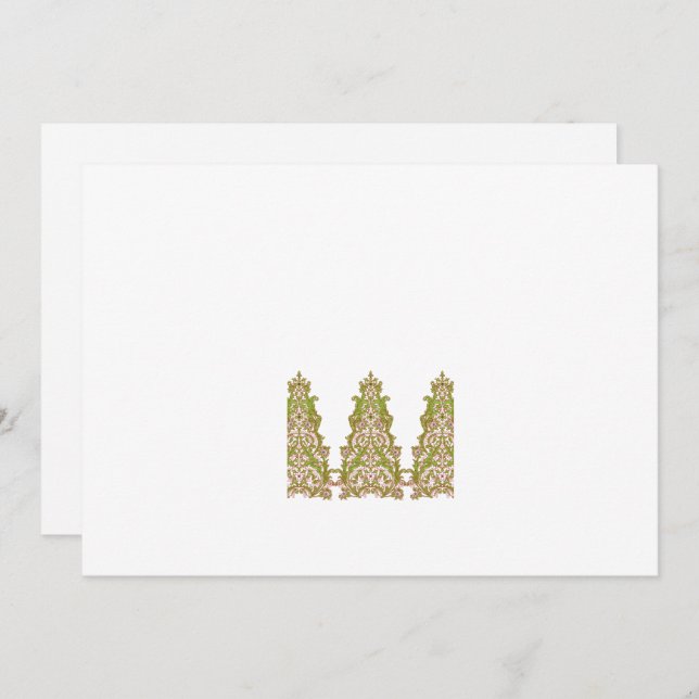 Convite Um design floral vibrante e simétrico que apresent (Frente/Verso)