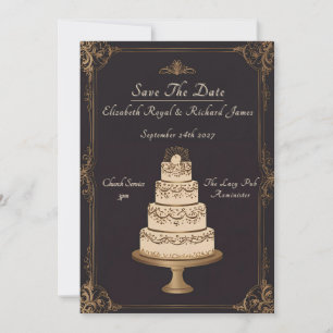 Convite Um Dia para Lembrar do Casamento de Bolo de Casame