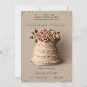 Convite Um Dia para Lembrar do Casamento de Bolo de Casame
