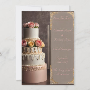 Convite Um Dia para Lembrar do Casamento de Bolo de Casame