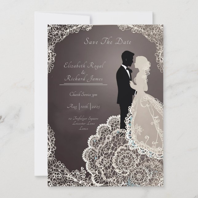 Convite Um dia para lembrar do vestido de casamento (Frente)