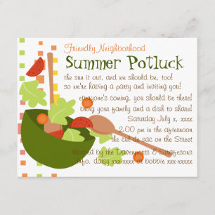 Convite Um divertimento e uma salada deliciosa