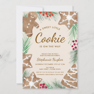 Convite Um Doce Biscoitinho Está a Caminho Chuveiro de Beb