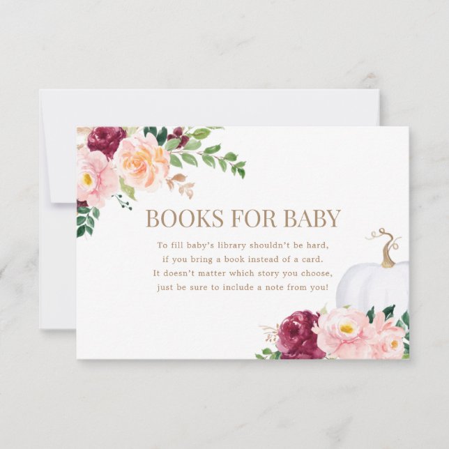 Convite Um doce livro de abóbora para bebê (Frente)