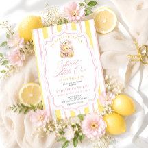 Um Doce Pequeno Chá de Bebê de Menina Citrus Limão