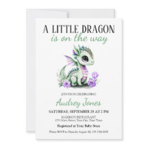 Um Dragão Está A Caminho Do Chá de fraldas