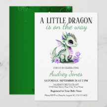 Um Dragão Está A Caminho Do Chá de fraldas