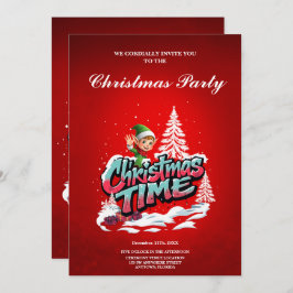 Convite Um elfo animado