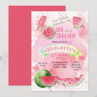 Um em um Partido Melon Pink Watermelon primeiro an