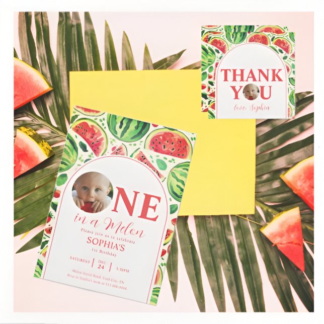 Convite Um Em Um primeiro aniversario De Fotografia Do Beb (Criador carregado)